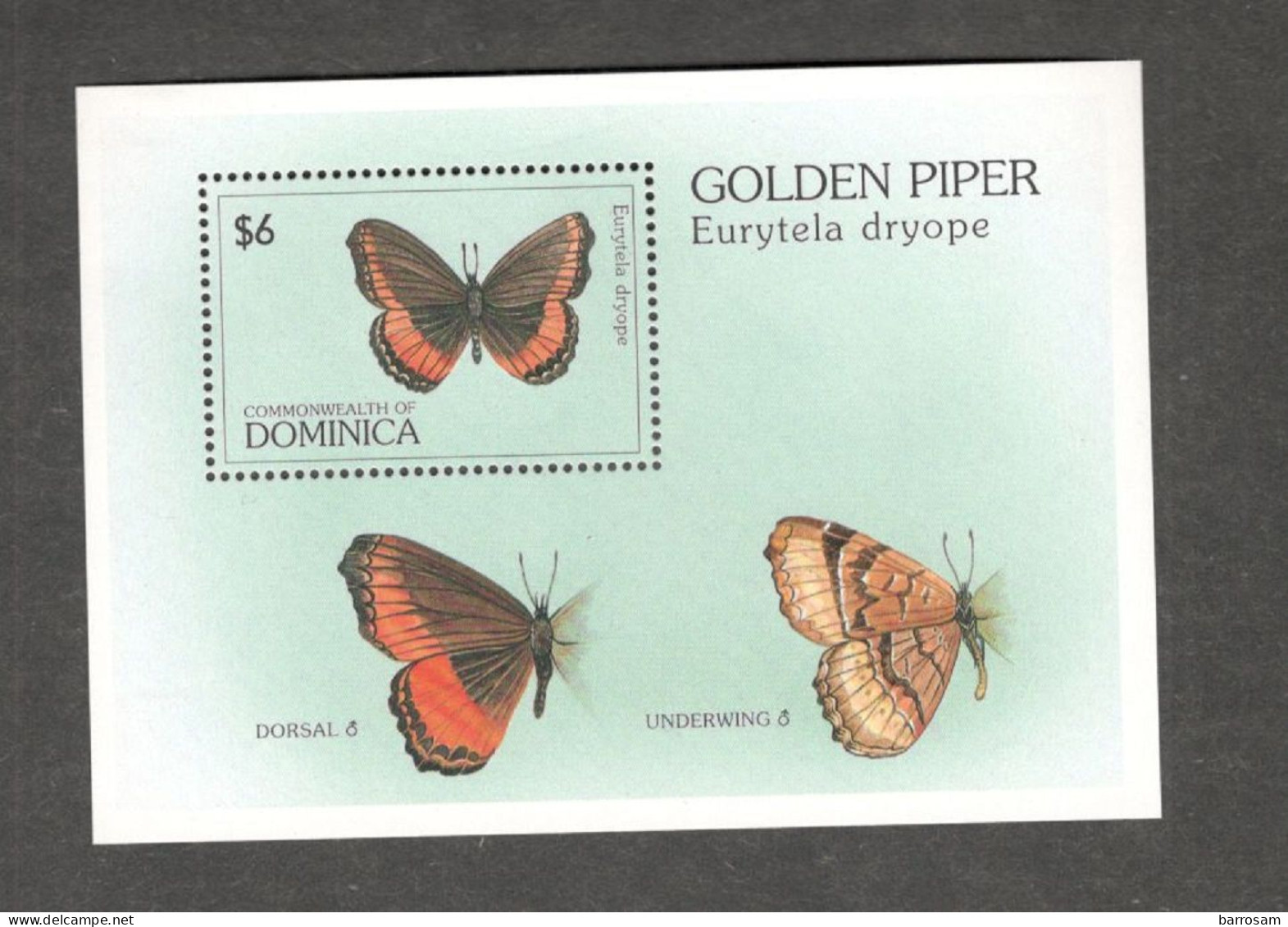 DOMINICA.....1997:Michel Block322mnh** BUTTERFLIES - Dominica (1978-...)