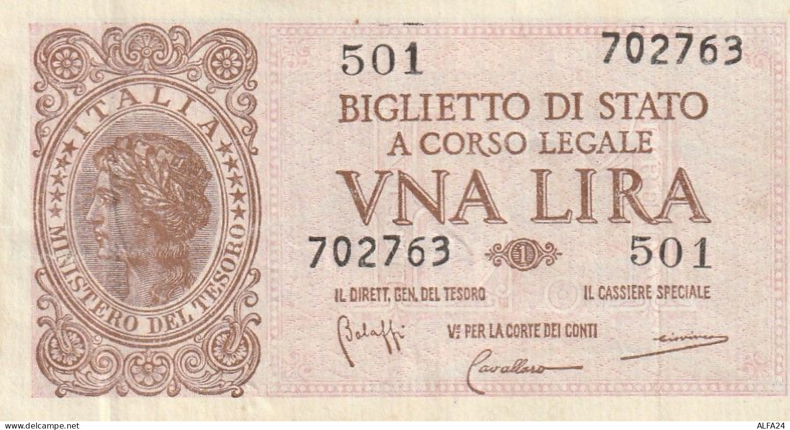 BANCONOTA BIGLIETTO DI STATO ITALIA 1 LIRA EF(B_360 - Italië – 1 Lira