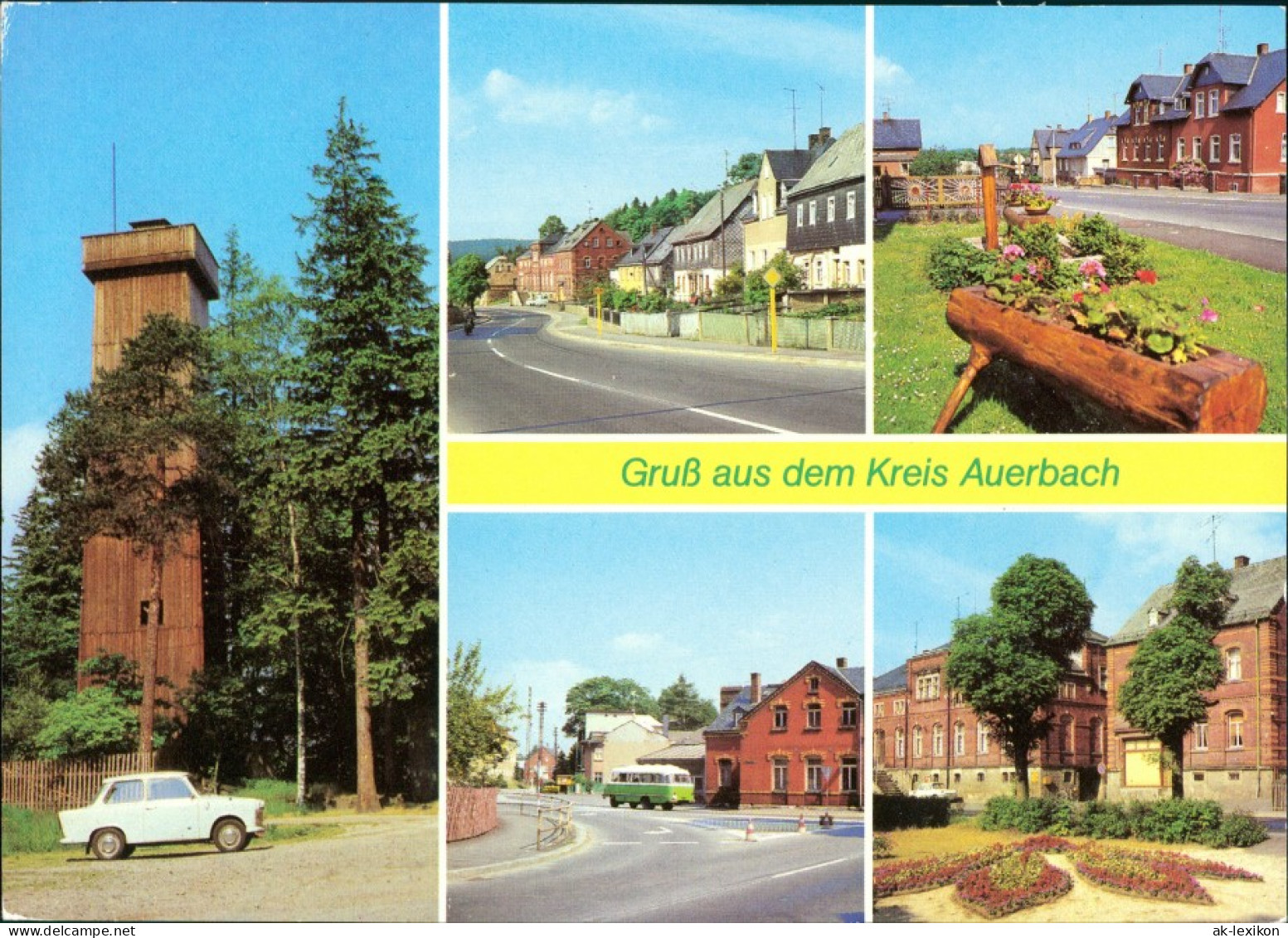Auerbach Vogtland Steinbergturm, Wernesgrün Hauptstraße, Konsum-Gaststätte 1980 - Auerbach (Vogtland)