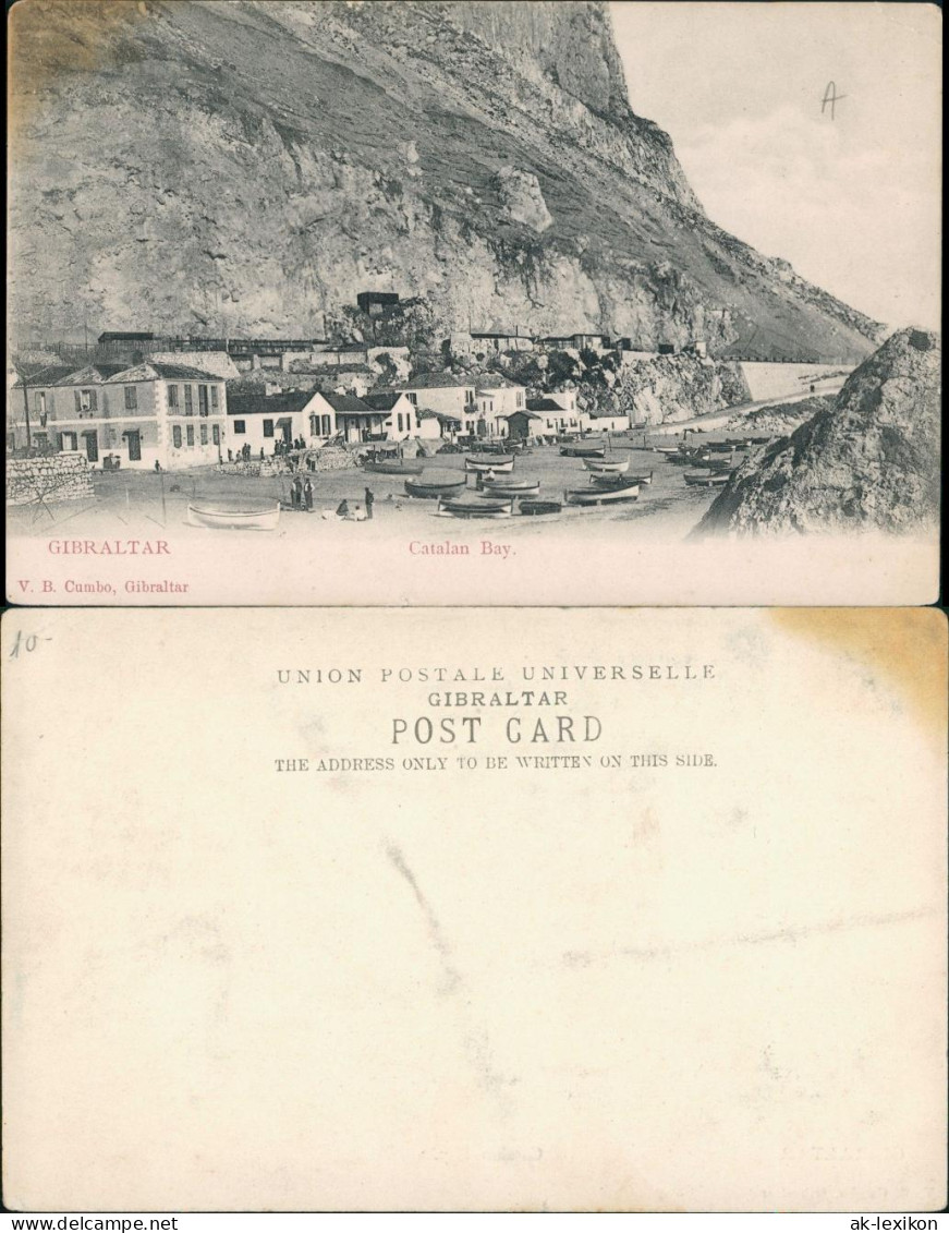 Postcard Gibraltar Catalan Bay Gibraltar Vintage Postcard 1900 - Gibraltar