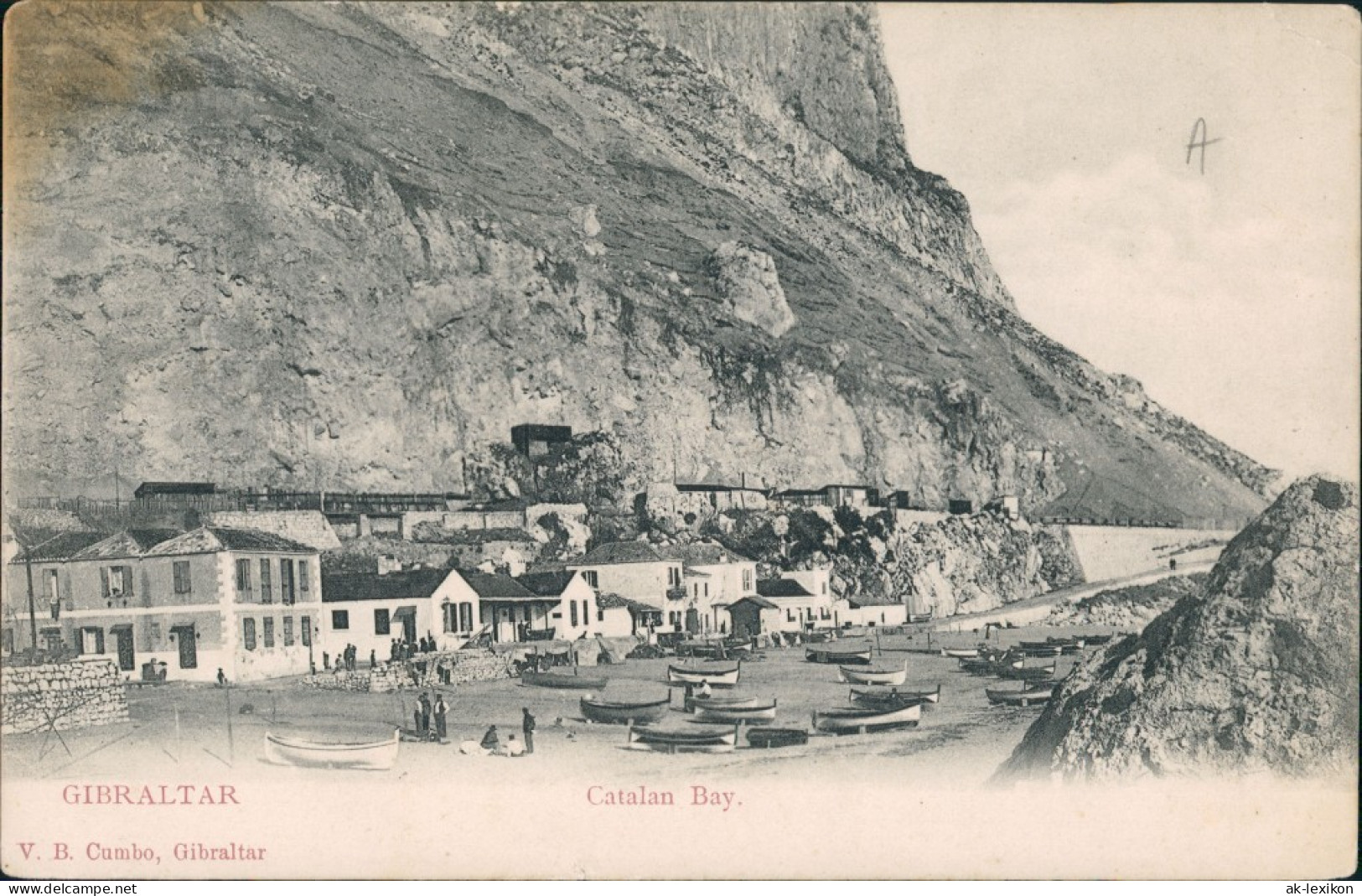 Postcard Gibraltar Catalan Bay Gibraltar Vintage Postcard 1900 - Gibraltar