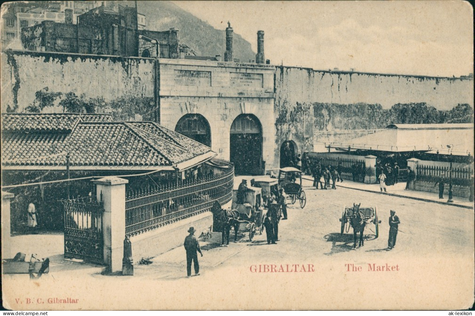 Gibraltar Market Place (Marktplatz) The Market Einheimische 1900 - Gibraltar