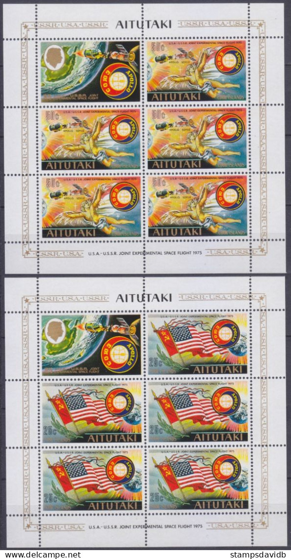 1975 Aitutaki 139KL-140KL Joint Flight Apollo - Soyuz 12,00 € - Ozeanien