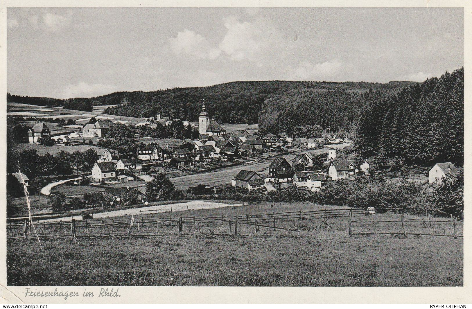 5221 FRIESENHAGEN, Blick über Den Ort, 1956, Druckstelle - Altenkirchen