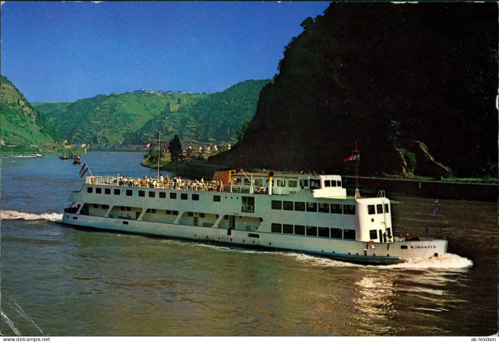 Ansichtskarte  Fahrgastschiff Rhein Schiff RUNHAVEN Personenschiffahrt 1975 - Ferries