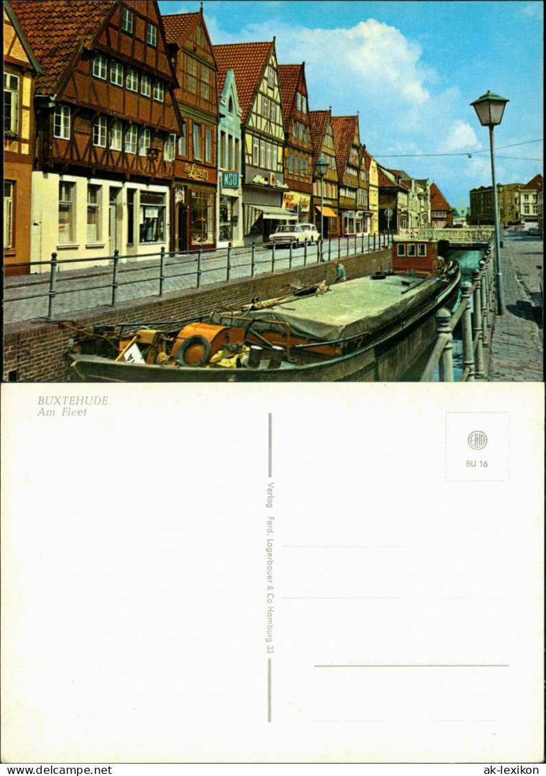 Buxtehude Partie Am Fleet, Schiff, Geschäfte, Fachwerkhäuser 1970 - Buxtehude
