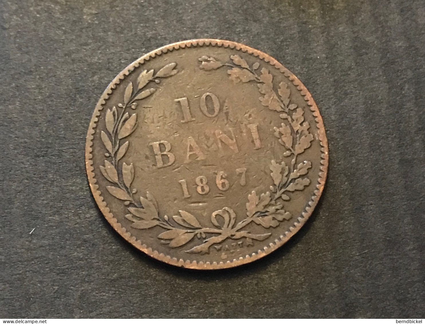 Münze Münzen Umlaufmünze Rumänien 10 Bani 1867 "Watt" - Rumänien