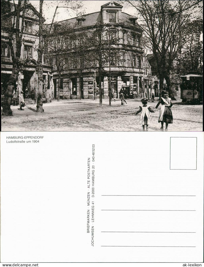 Eppendorf-Hamburg Ludolfstraße Um 1904 Reprint Einer Alten Ansicht 1990 - Eppendorf