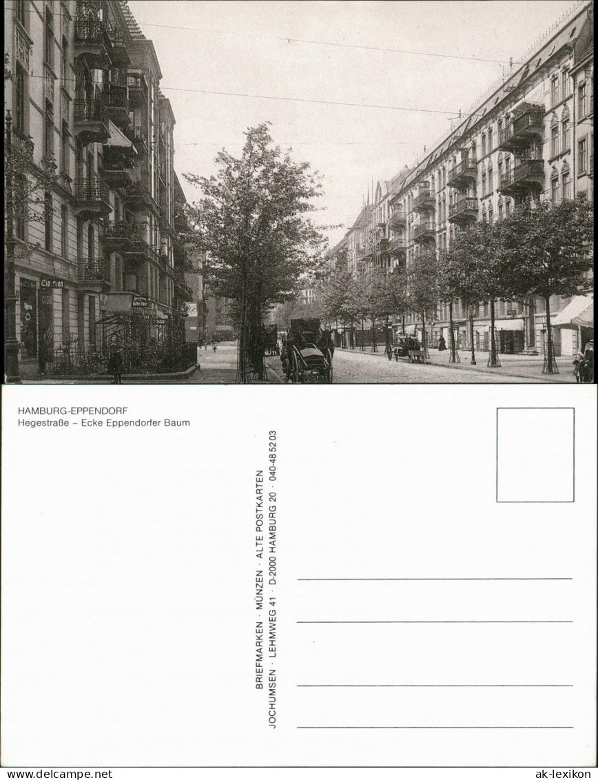 Eppendorf-Hamburg Hegestraße - Ecke Eppendorfer   Ca. 1910 1989/1990 - Eppendorf