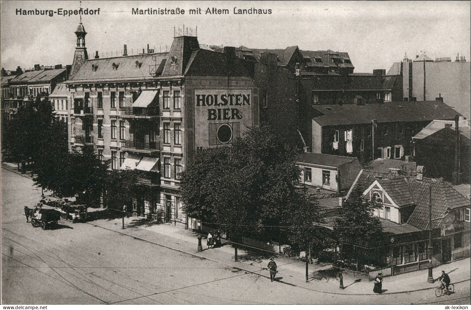 Eppendorf-Hamburg Eppendorfer Landstr. -Ecke Martinistr. Repro  30er Jahre 1989 - Eppendorf