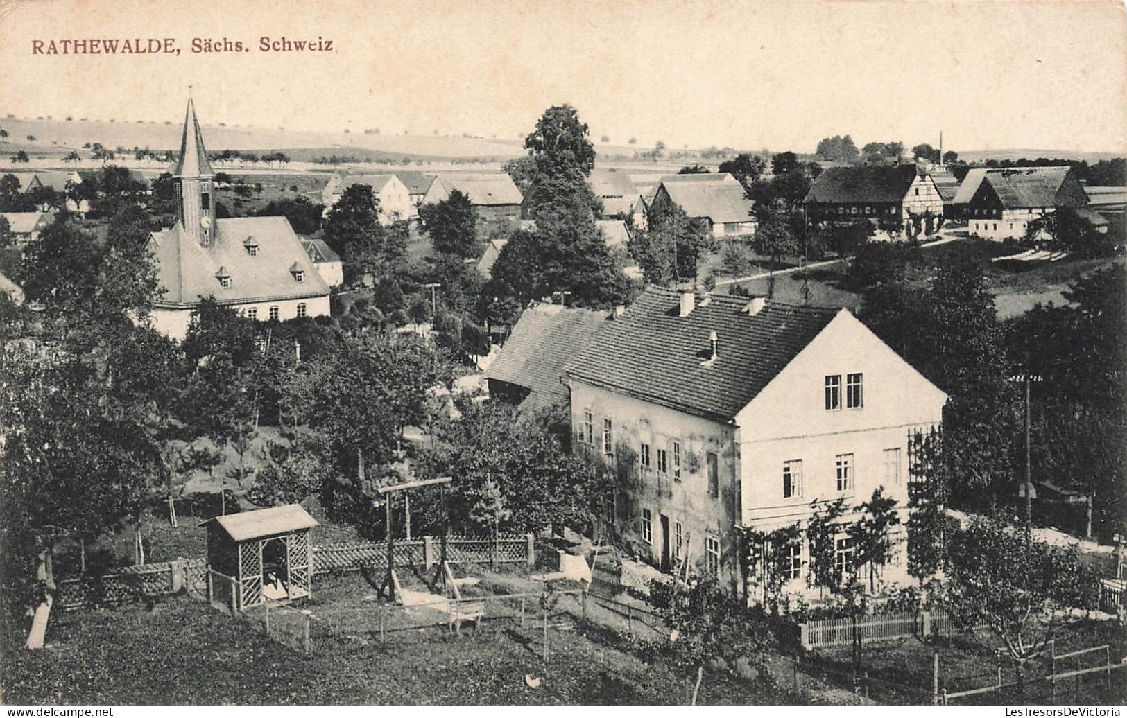 ALLEMAGNE - Schweiz - Sächs - Rathewalde - Eglise - Campagne - Carte Postale Ancienne - Kirnitzschtal