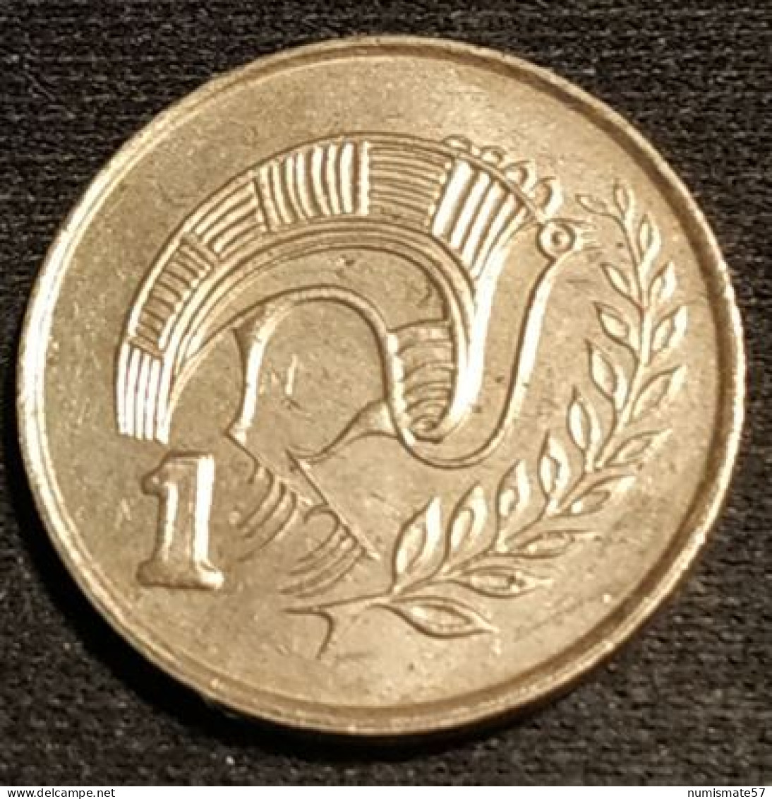 CHYPRE - CYPRUS - 1 CENT 1987 - Type 1 Armoiries - Numéro De Valeur Encadré - KM 53.2 - Zypern