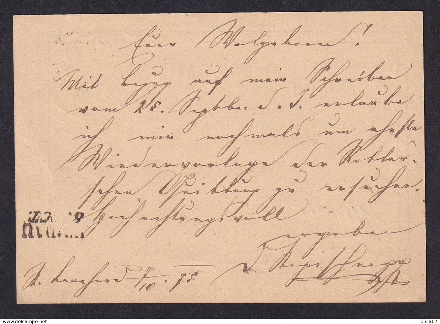 AUSTRIA - Stationery Sent From St. Leonhardt To Freidau 07.10.1875. / 2 Scans - Brieven En Documenten