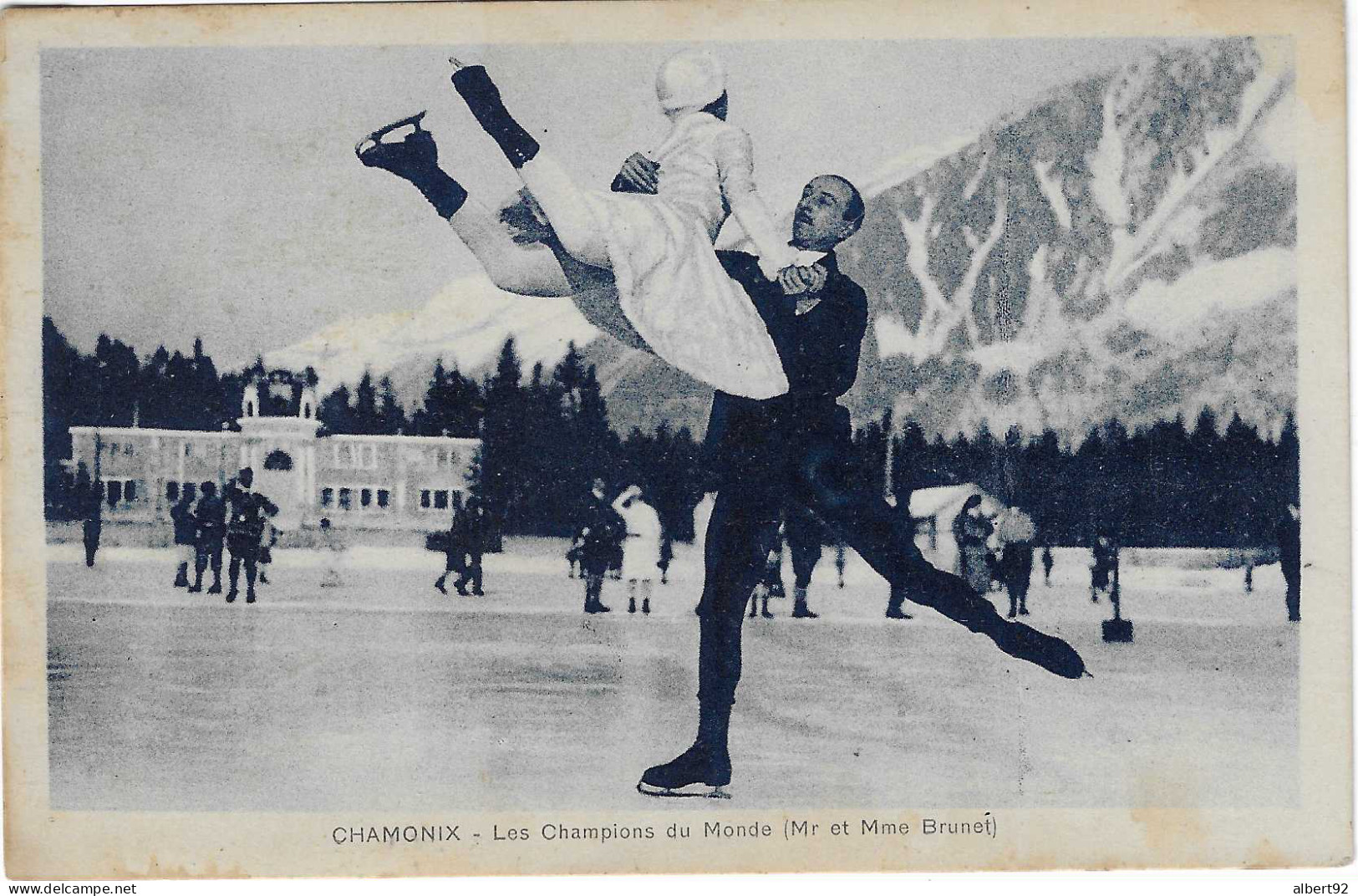 1932  M . Et Mme. Brunet Champions Olympiques De Patinage Artistique Par Couple à  Saint-Moritz 1928 Et Lake Placid 1932 - Winter 1932: Lake Placid