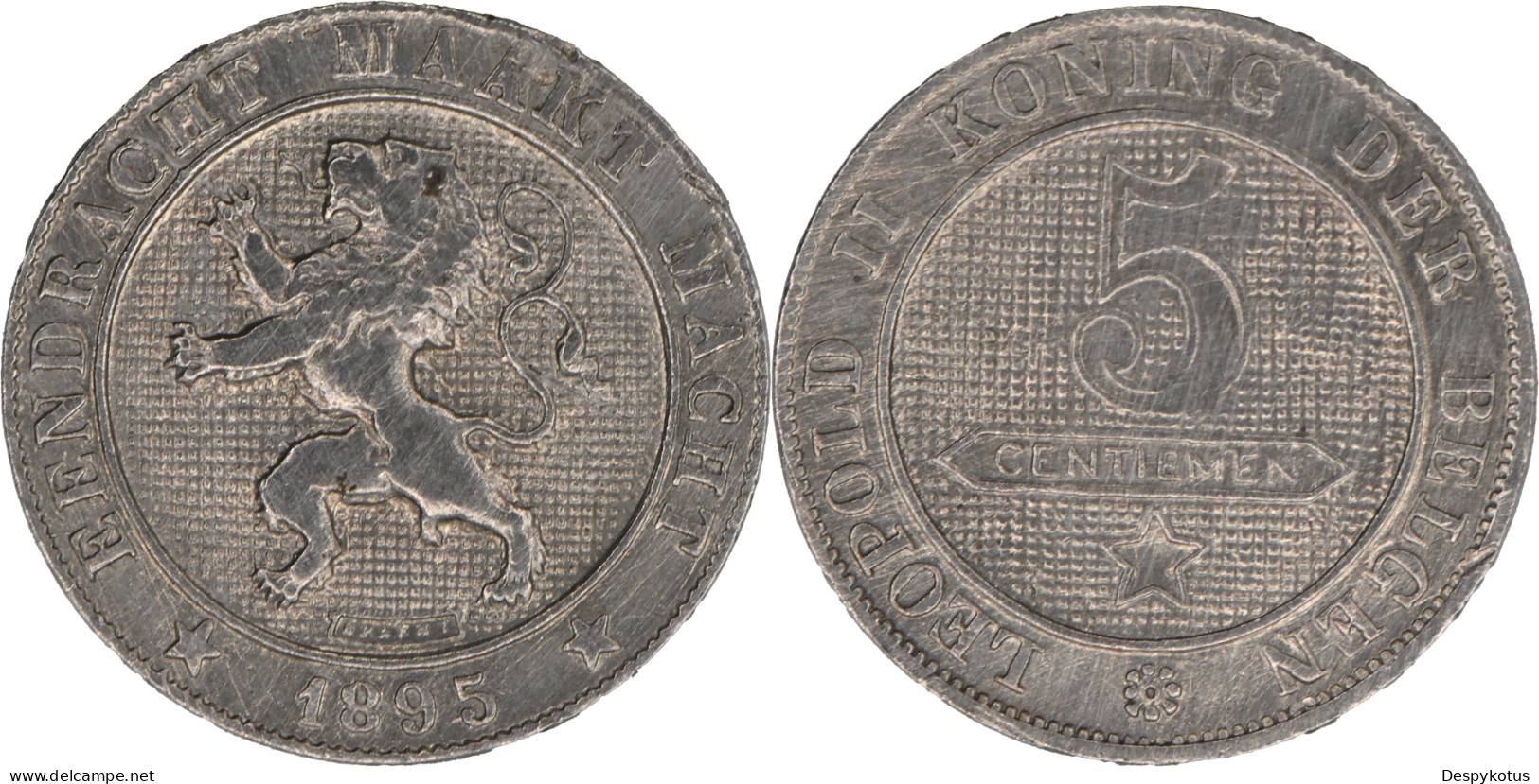 BELGIQUE - 1895 - 5 Centimes - En Néerlandais - 18-213 - 5 Centimes