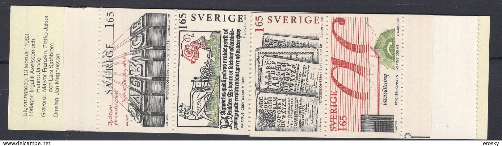 F1635 - SUEDE SWEDEN N°1201 ** CARNET Imprimerie - 1981-..