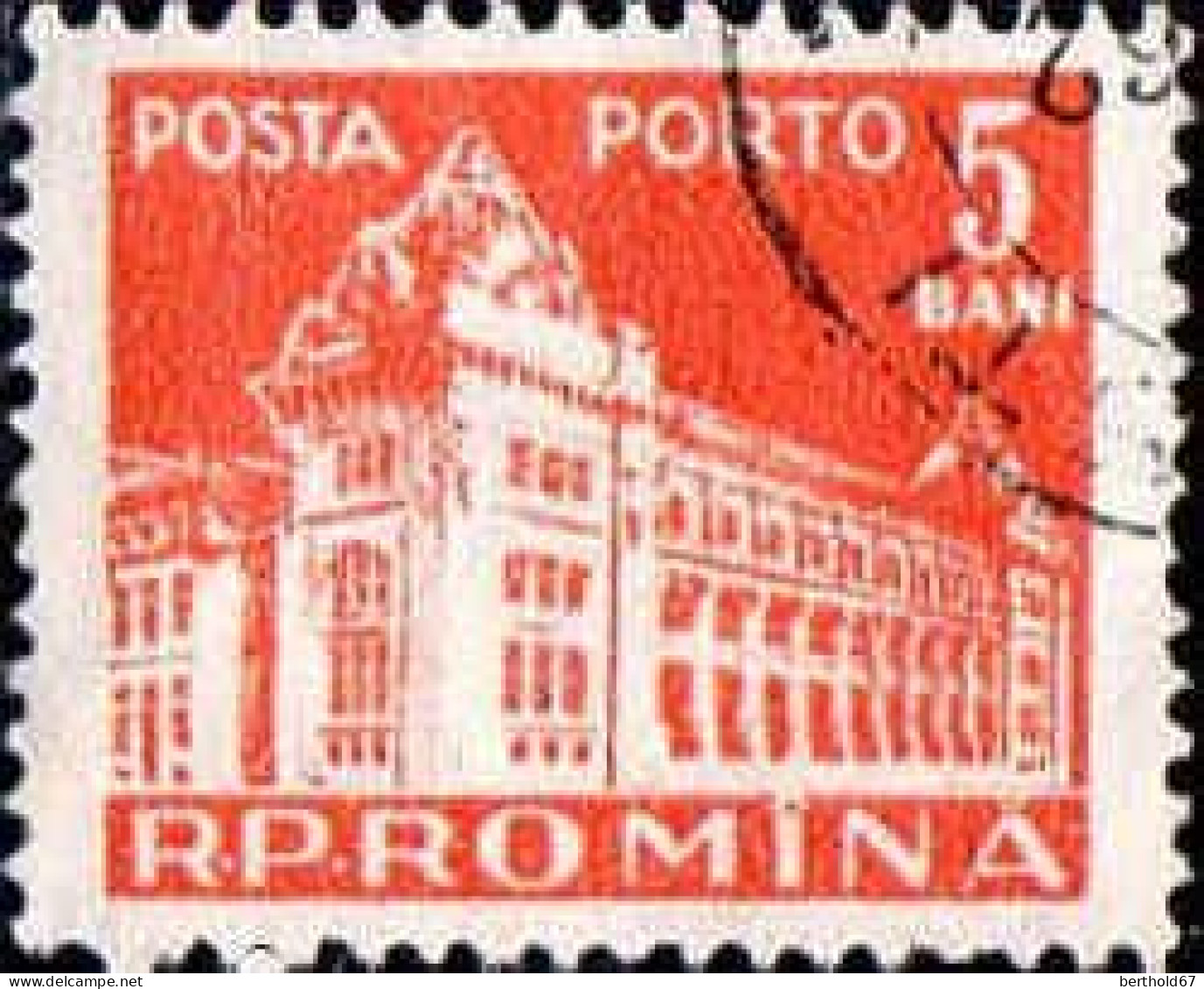 Roumanie Taxe Obl Yv:122A/122B Hôtel De Poste & Cor De Poste (Beau Cachet Rond) - Franchise