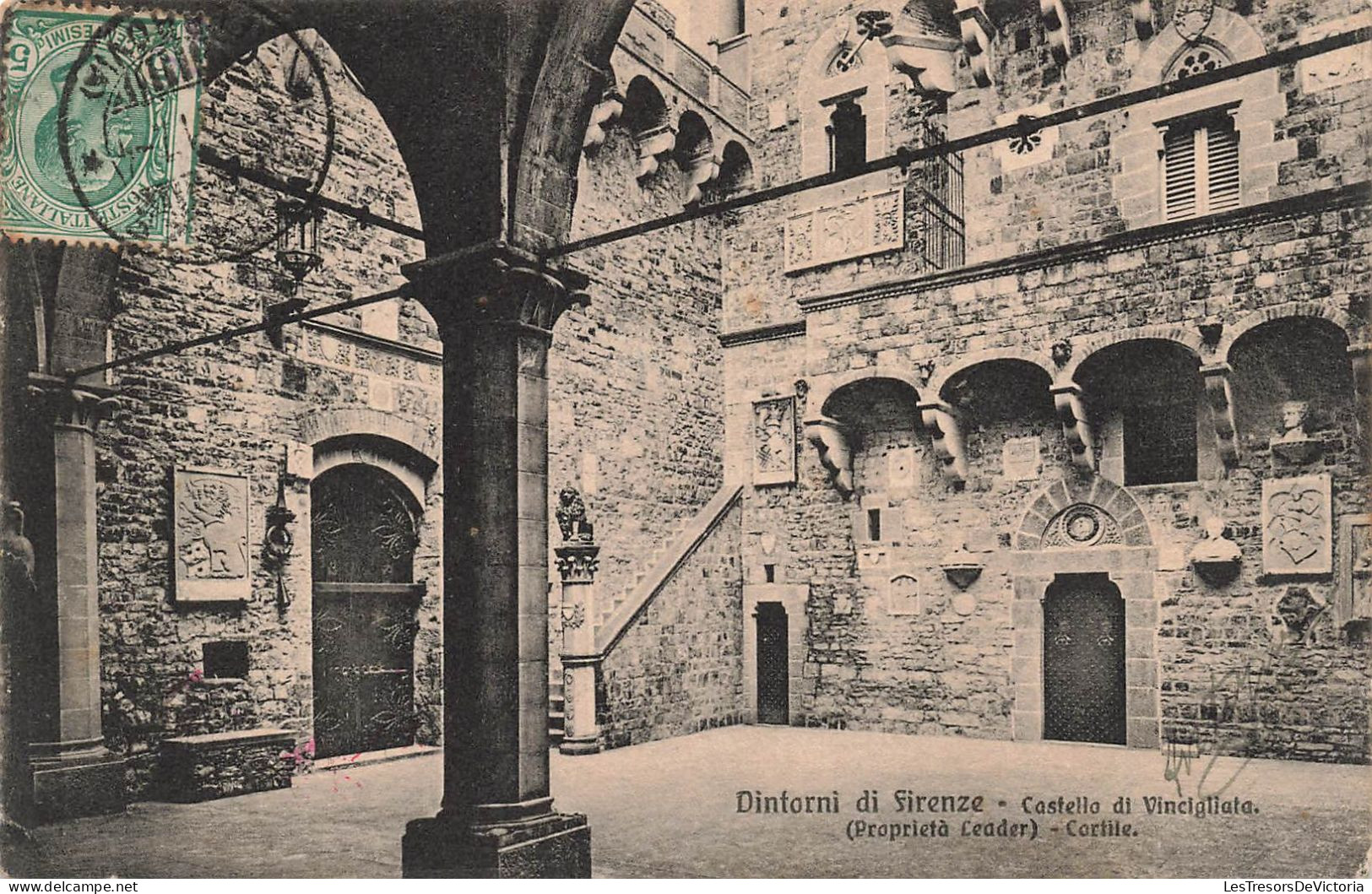 ITALIE - Dintorni Di Firenze Castello Di Vincigliata. (Proprietà Leader) - Cortile - Carte Postale Ancienne - Firenze (Florence)