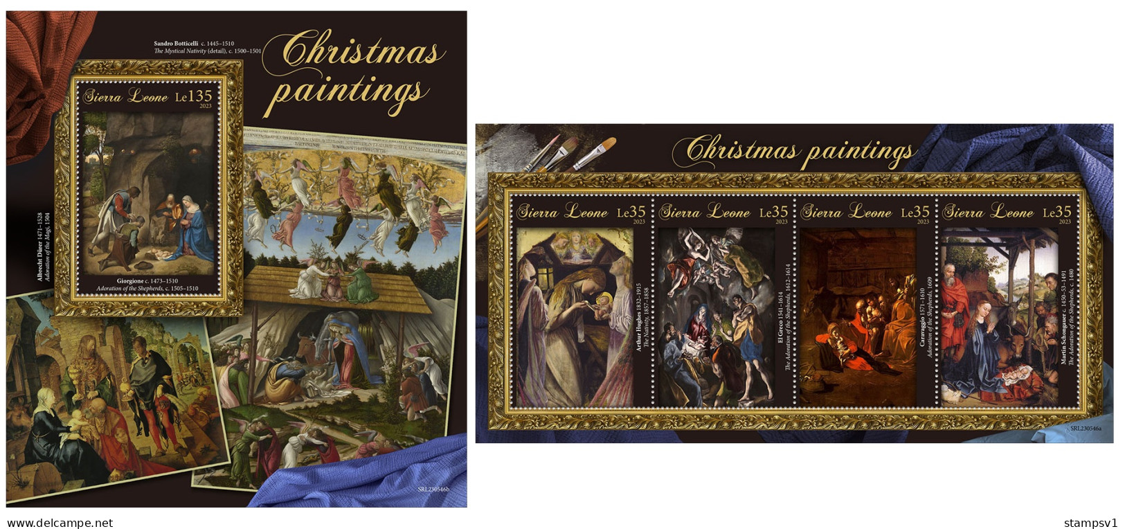 Sierra Leone  2023 Christmas Paintings. (546) OFFICIAL ISSUE - Religious
