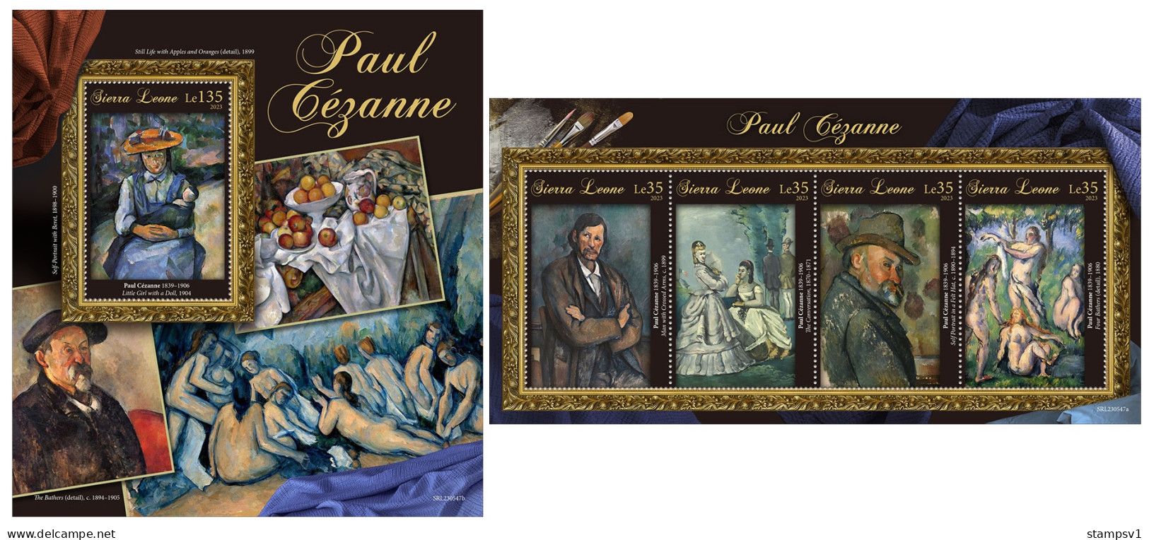 Sierra Leone  2023 Paul Cézanne. (547) OFFICIAL ISSUE - Impressionisme