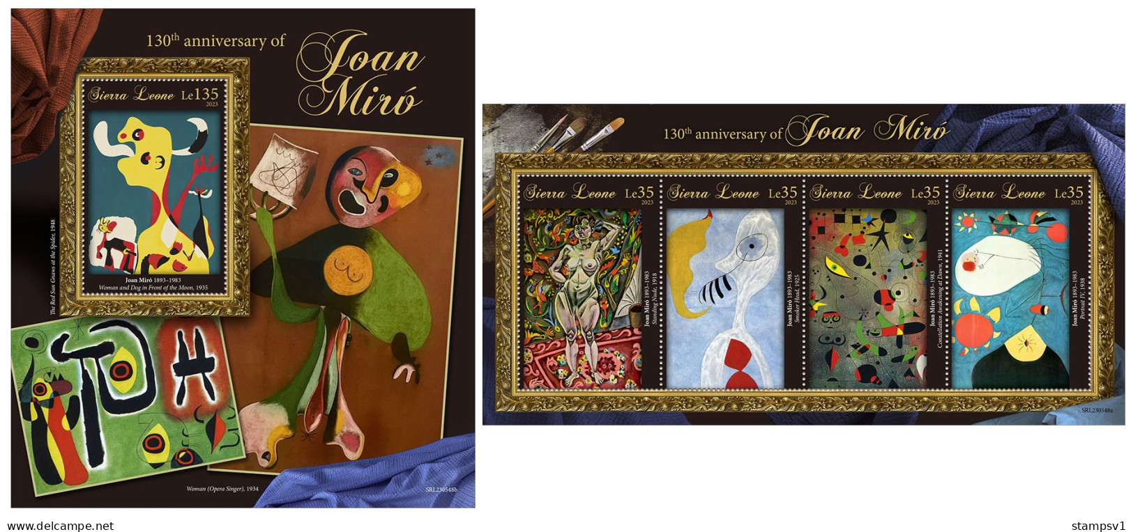 Sierra Leone  2023 130th Anniversary Of Joan Miró. (548) OFFICIAL ISSUE - Otros & Sin Clasificación