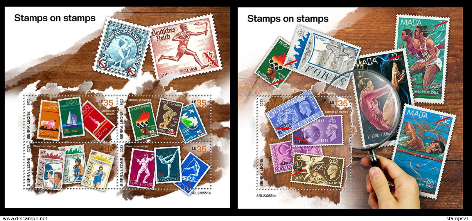 Sierra Leone  2023 Stamps On Stamps Olympic Games. (551) OFFICIAL ISSUE - Francobolli Su Francobolli