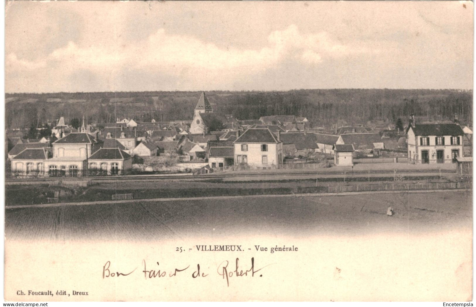 CPA Carte Postale France Villemeux  Vue Générale Début 1900  VM78012 - Villemeux-sur-Eure