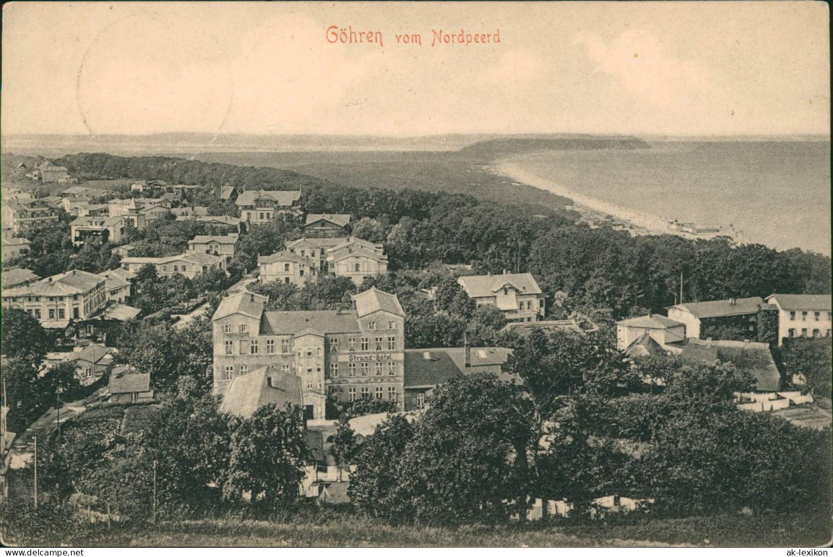 Ansichtskarte Göhren (Rügen) Vom Nordpeerd - Strand-Hotel 1905 - Goehren