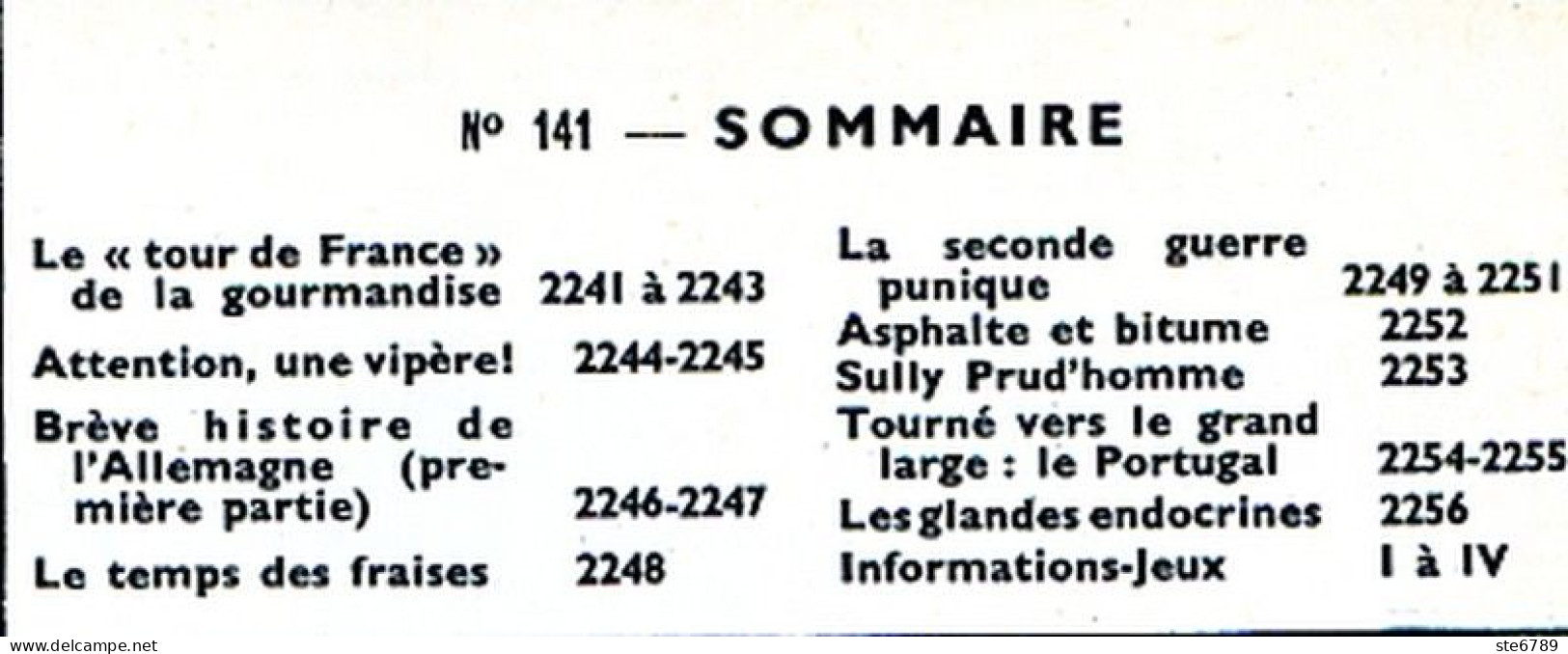 Tout L'univers 1969 N° 141 Vipère , Allemagne Histoire , Seconde Guerre Punique , Le Portugal , - Informaciones Generales