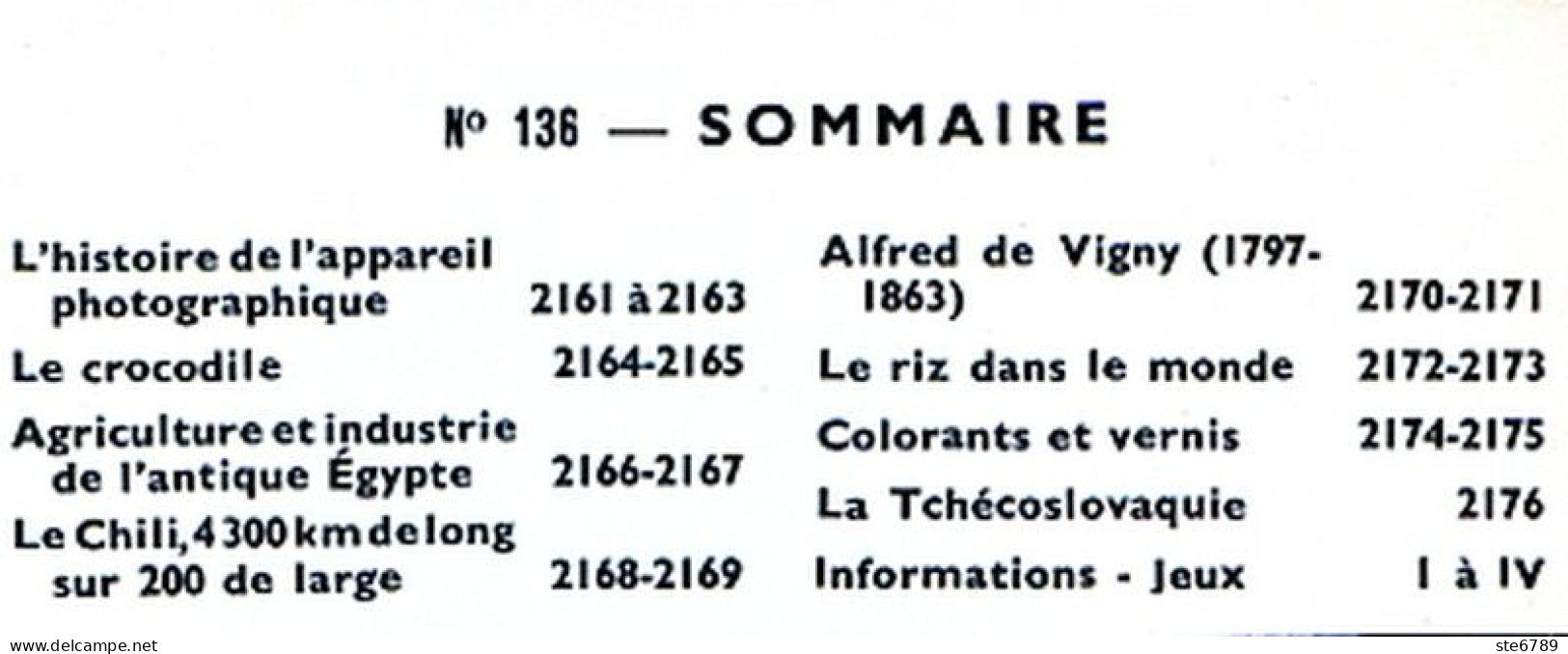 Tout L'univers 1969 N° 136 Appareil Photographique , Crocodile , Agriculture Egypte , Le Chili , Riz , Tchécoslova - Algemene Informatie
