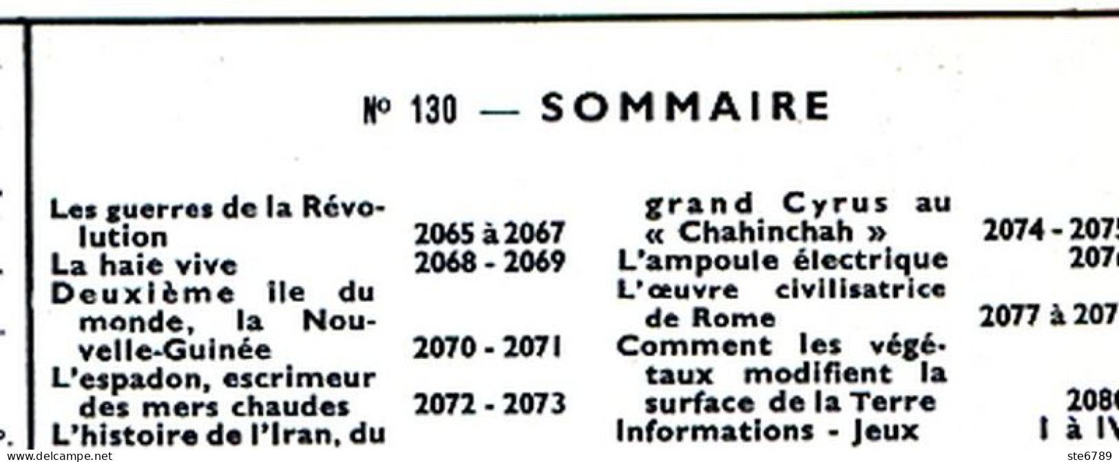 Tout L'univers 1969 N° 130 Guerre Révolution , Nouvelle Guinée , L'espadon , Histoire Iran , L'ampoule Elect - Allgemeine Literatur