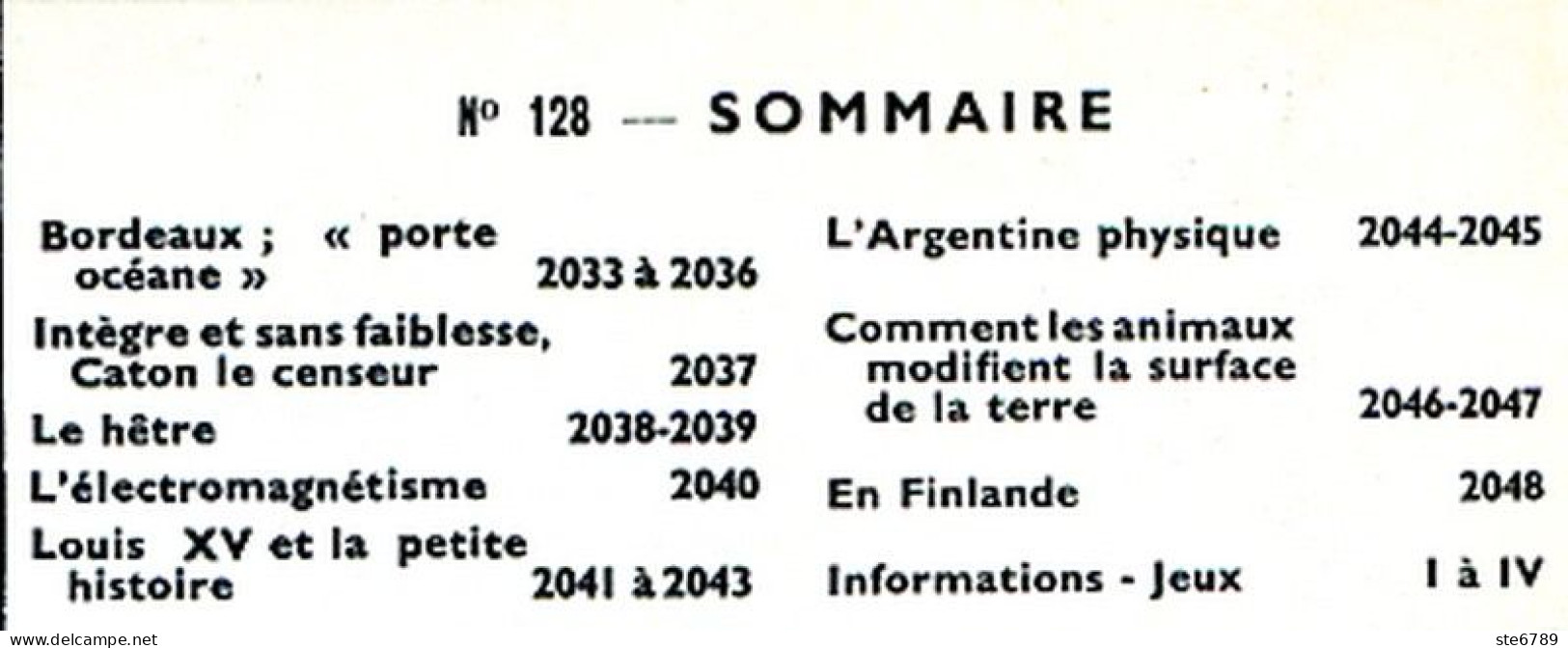Tout L'univers 1969 N° 128 Bordeaux Ville , Le Hetre , Electromagnetisme , Argentine , En Finlande , Caton Le Cens - Informations Générales