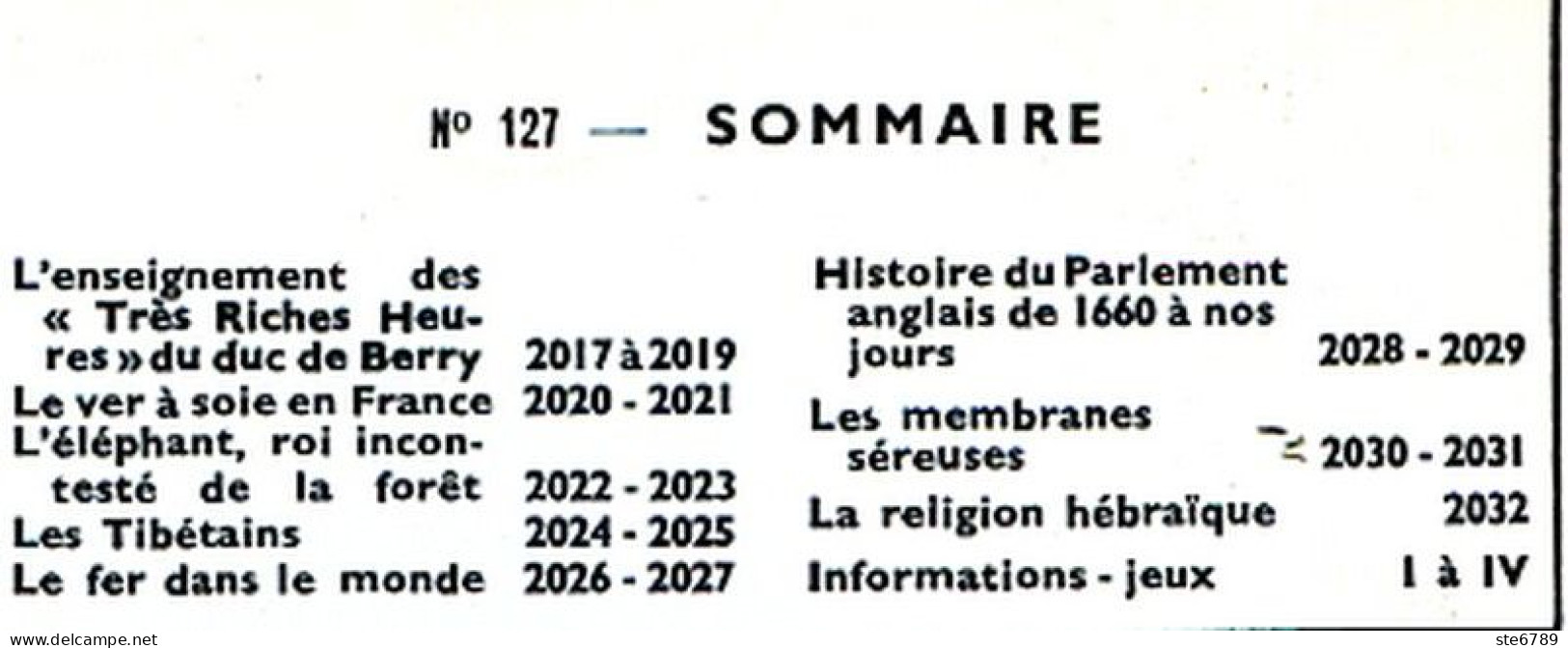 Tout L'univers 1969 N° 127 Ver à Soie France , L'éléphant , Les Tibétains , Le Fer , Religion Hébraïque , - Allgemeine Literatur