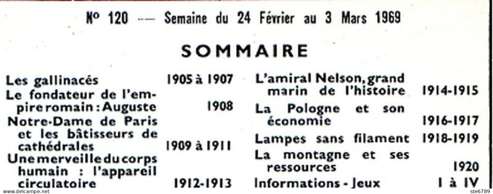 Tout L'univers 1969 N° 120 Gallinacés , Notre Dame De Paris , Amiral Nelson , La Pologne , Montagne Et Ressources - Informaciones Generales