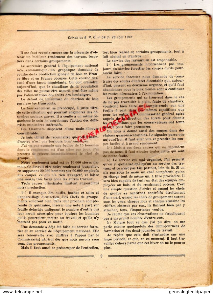 03- VICHY- RARE BULLETIN MARECHAL PETAIN GROUPEMENT N° 1-N° 14-OCTOBRE 1941-FORET TRONCAIS LEGION-JEUNESSE-FAIDHERBE - Documenti Storici