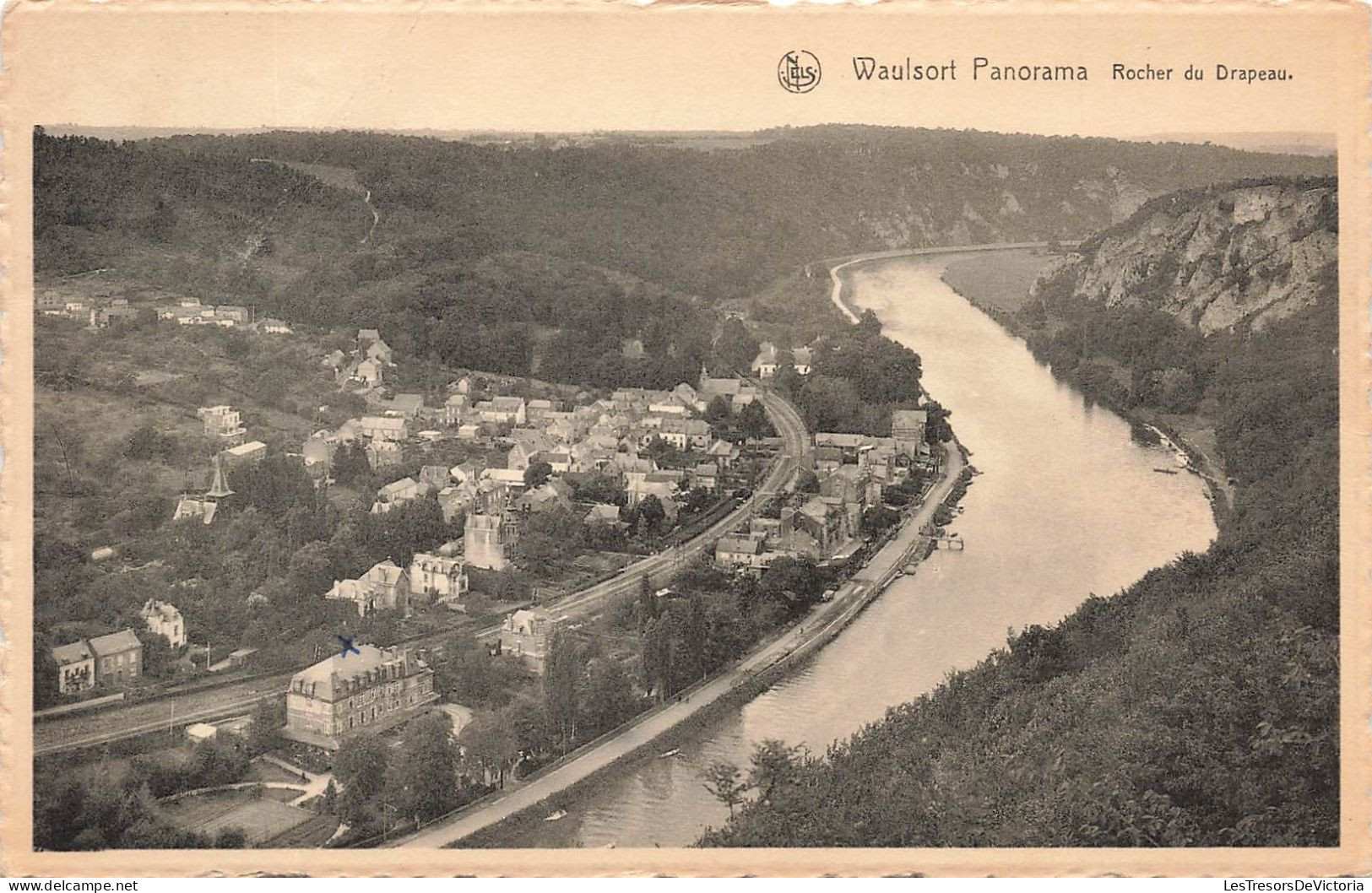 BELGIQUE - Waulsort - Panorama - Rocher Du Drapeau - Carte Postale Ancienne - Hastière