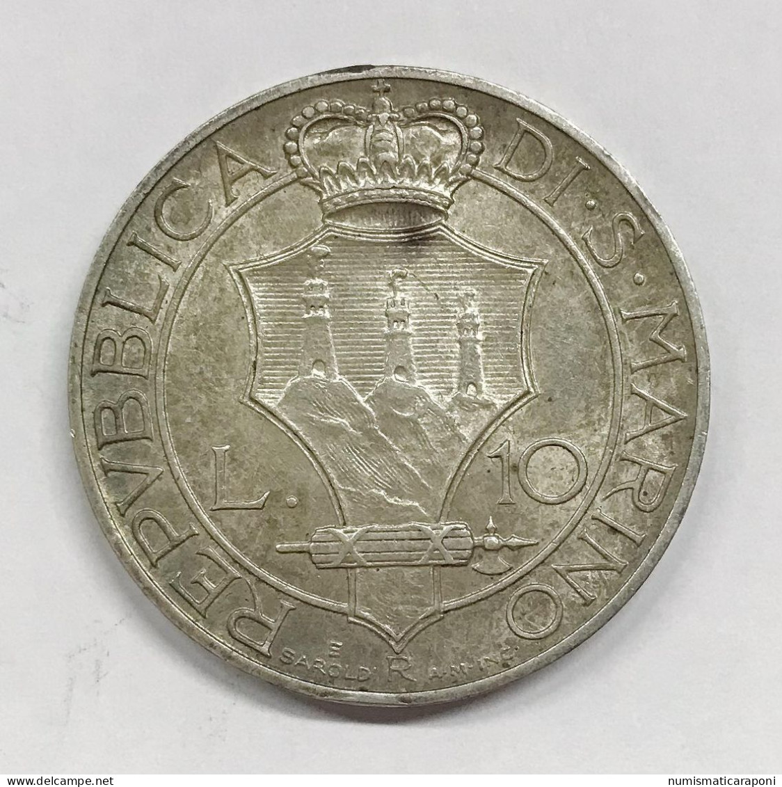 San Marino Vecchia Monetazione 1864-1938 10 Lire 1931 Gig.10 Spl+ Minimo Colpetto Bella Patina E.1172 - Saint-Marin