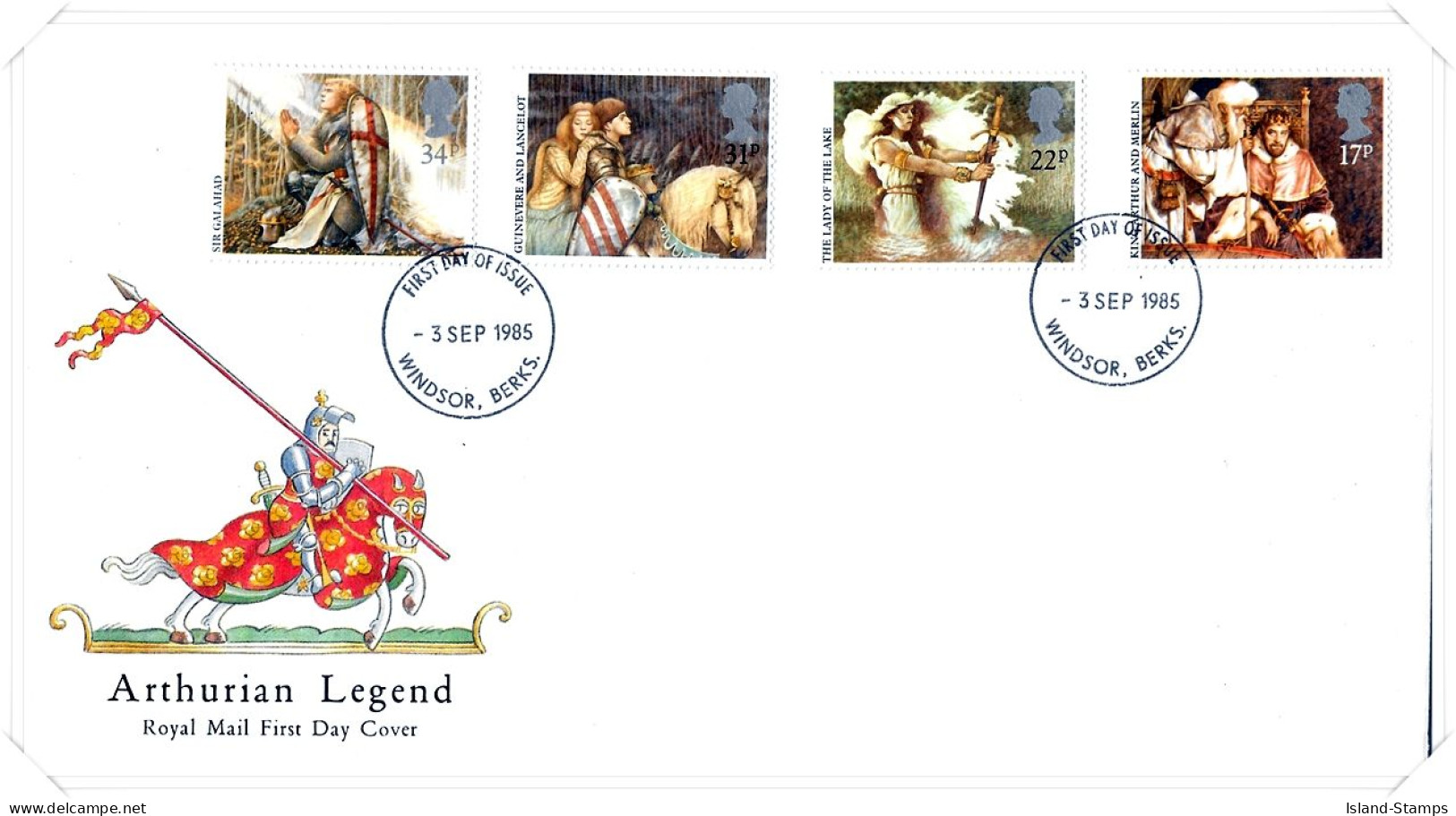 1985 Arthurian Legends Unaddressed FDC Tt - 1981-1990 Decimale Uitgaven