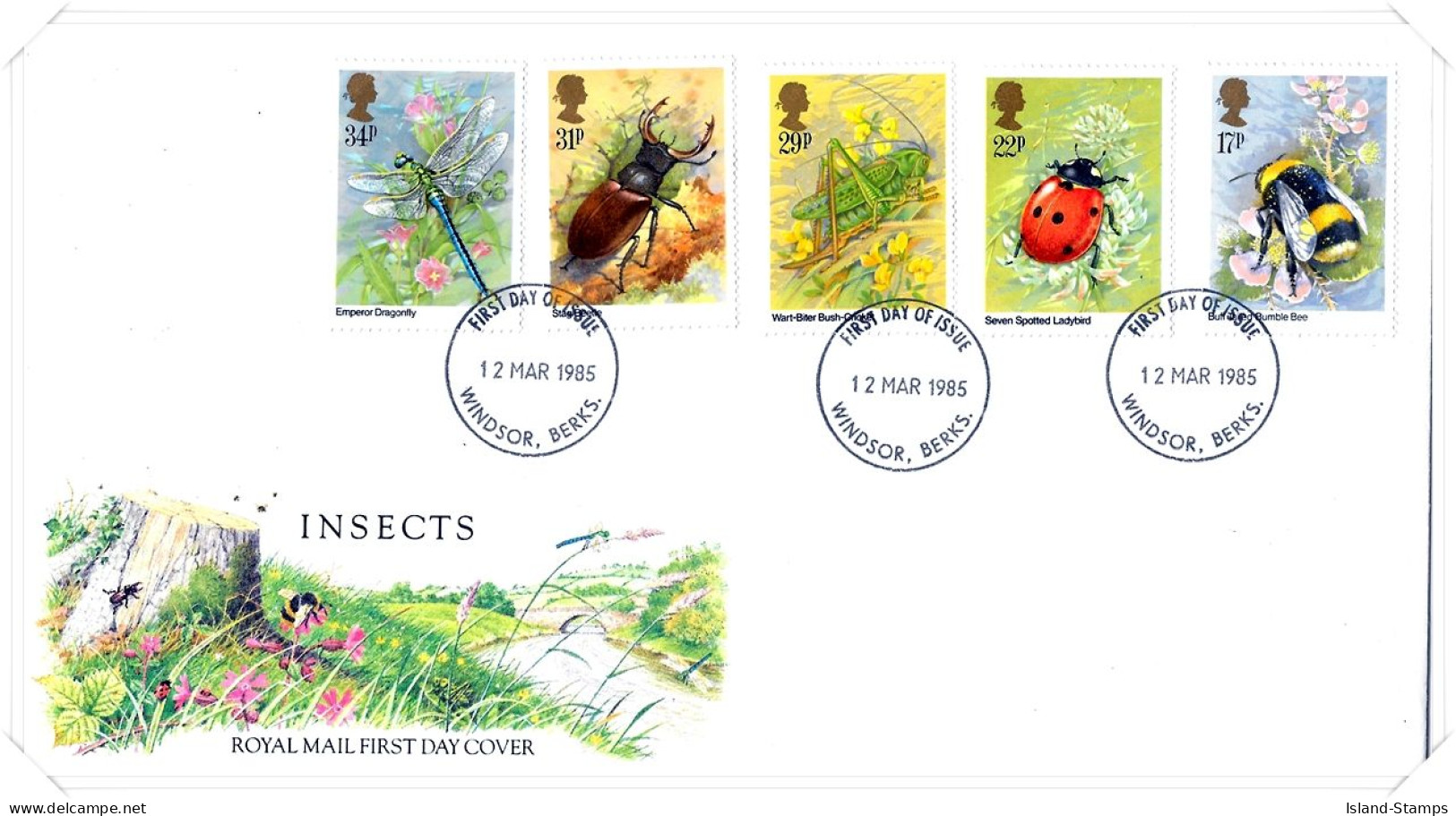 1985 Insects Unaddressed FDC Tt - 1981-90 Ediciones Decimales