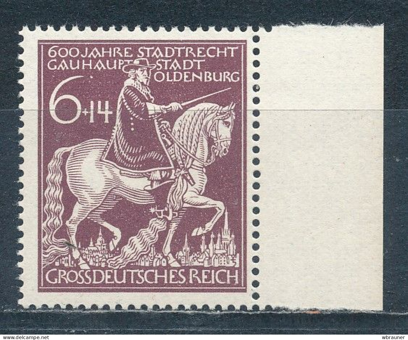 Deutsches Reich 907 Plattenfehler  VI ** Mi. 80,- - Abarten & Kuriositäten