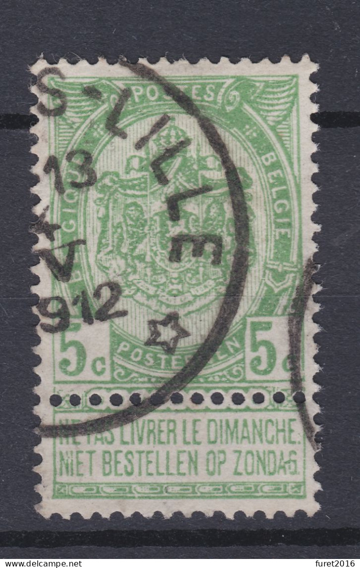N° 56  * ST PIETERS LILLE * Sterstempel Depot Relais Usage Tardif 1912 - 1893-1907 Coat Of Arms