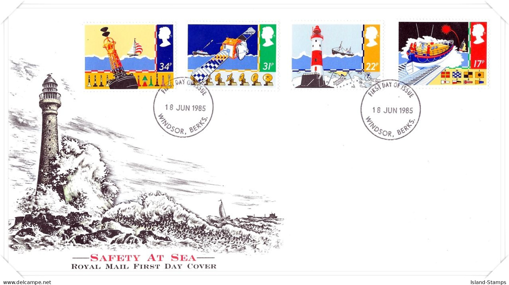 1985 Safety At Sea Unaddressed FDC Tt - 1981-1990 Decimal Issues