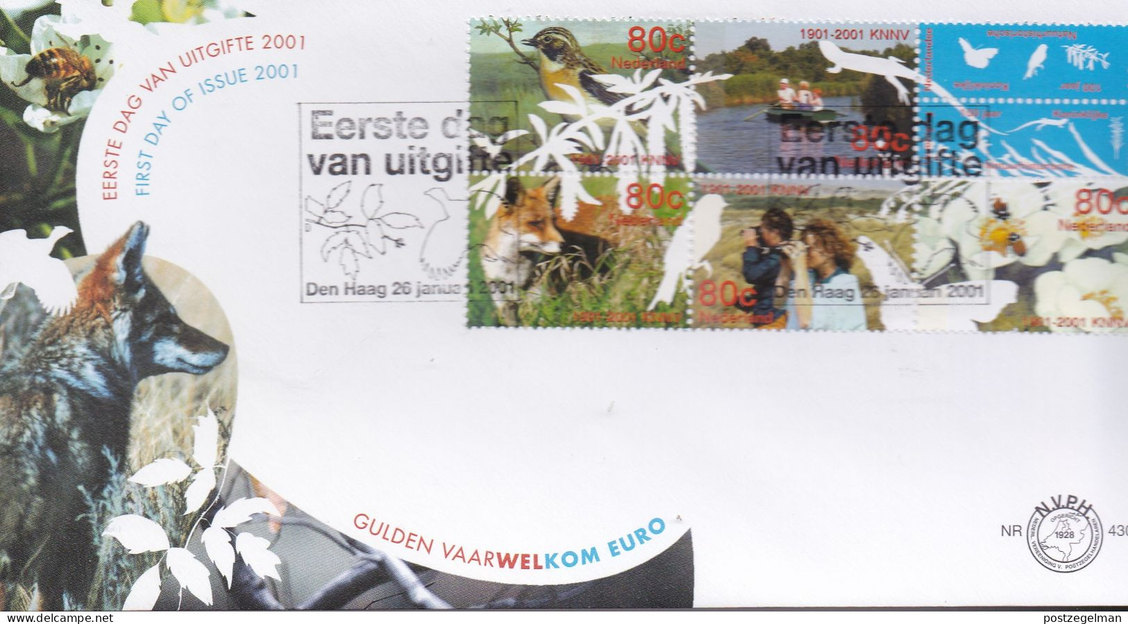 NEDERLAND, 2001, FDC E430, Love For Nature,  Scan F2125 - Covers & Documents