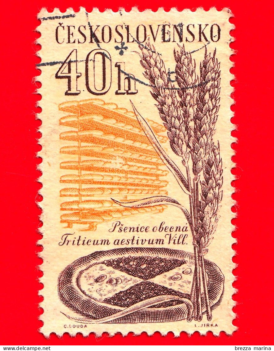 CECOSLOVACCHIA - Usato - 1961 - Grano E Pane - 40 - Used Stamps