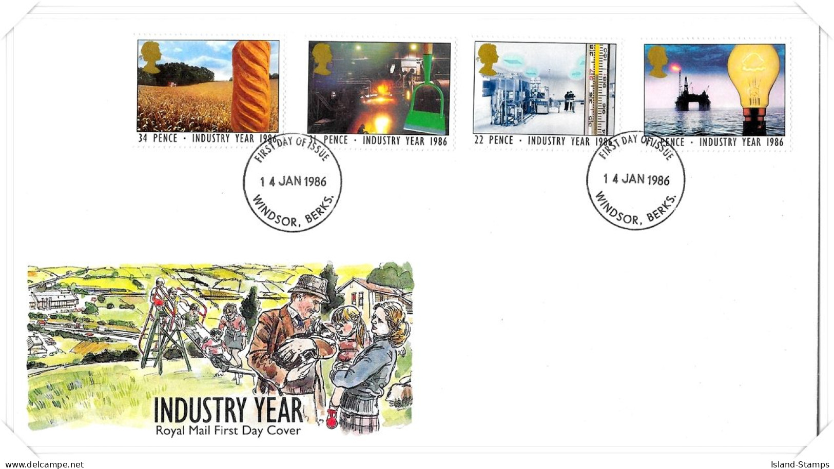 1986 Industry Unaddressed FDC Tt - 1981-1990 Decimal Issues