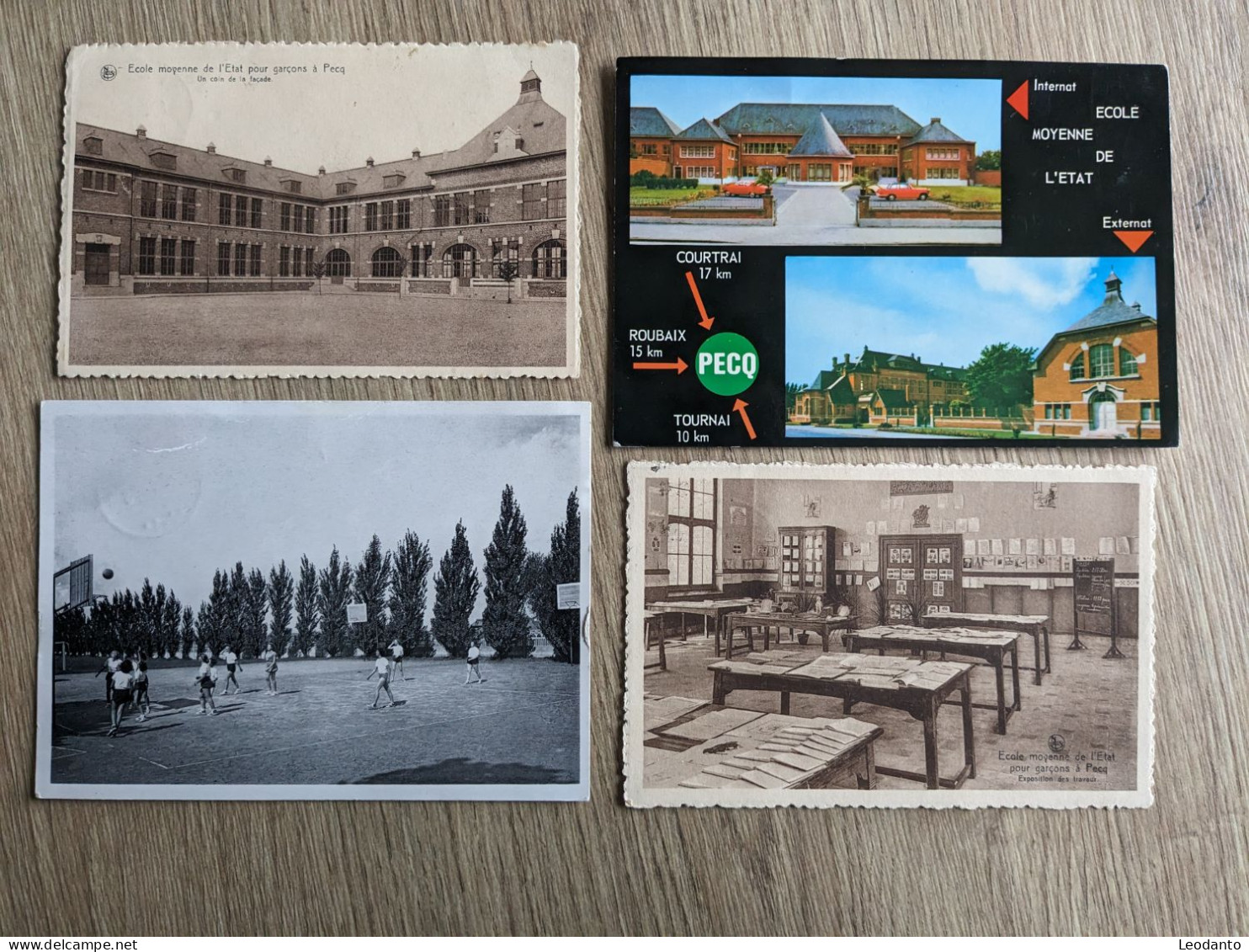 PECQ - 4 Cartes -  Ecole Moyenne De L'Etat - Format CPA Et CPSM - Pecq