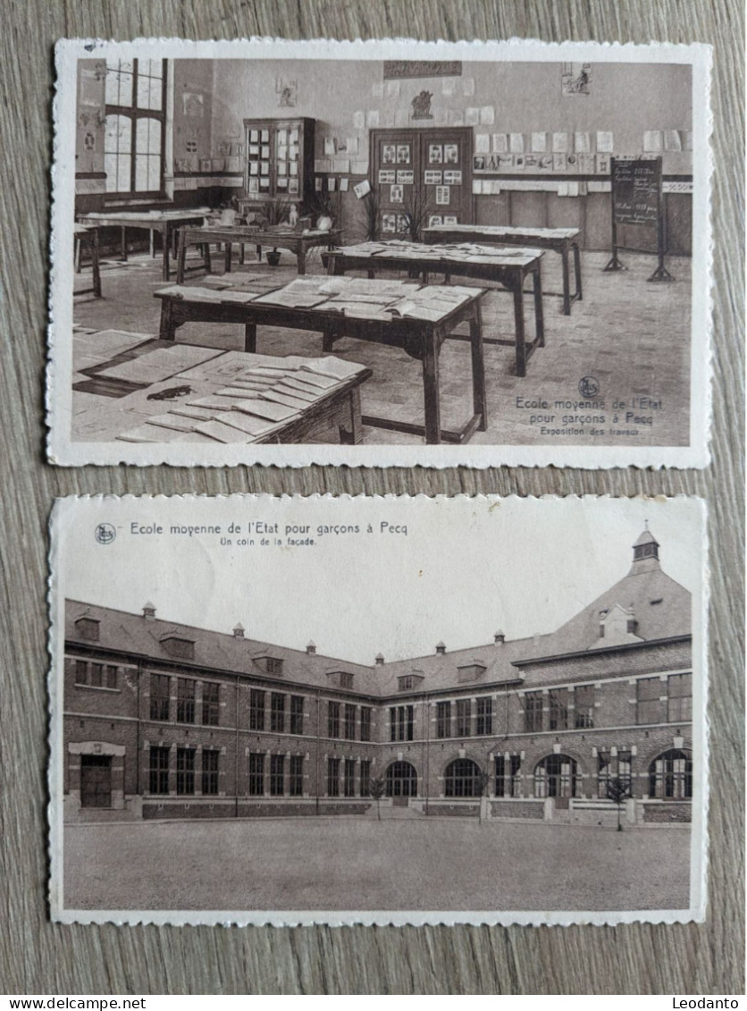 PECQ - 4 Cartes -  Ecole Moyenne De L'Etat - Format CPA Et CPSM - Pecq