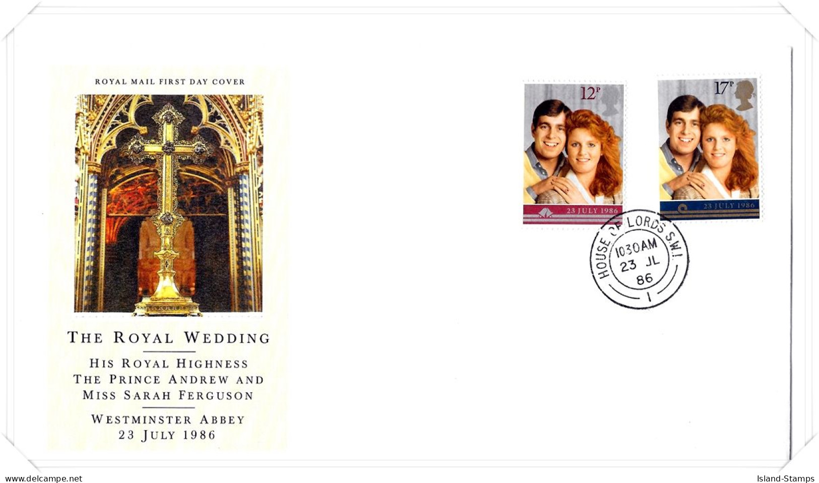 1986 Royal Wedding Unaddressed FDC Tt - 1981-90 Ediciones Decimales