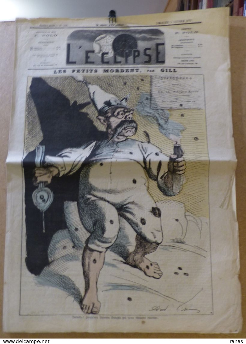 Revue Journal L'éclipse Satirique Caricature 50 X 32 Germany Allemagne Bismarck N° 258 De 1873 Gill - 1850 - 1899