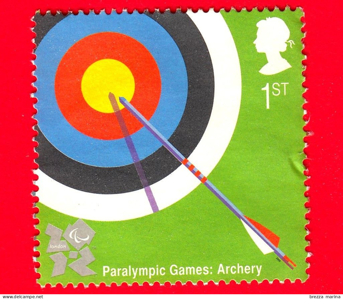 GB  UK GRAN BRETAGNA - Usato - 2009 - Sport - Giochi Paralimpici - Tiro Con L'arco - 1st Class - Used Stamps
